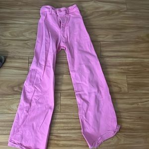 Zara marine straight jeans size zero ( bubblegum pink)